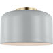 Malone 1 Light 10.75 inch Matte Grey Ceiling Flush Mount Ceiling Light